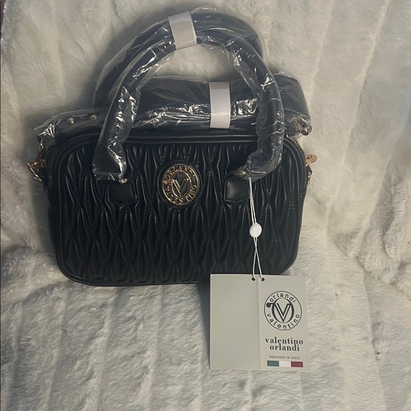 Valentino Orlandi Black Quilted Women’s crossbody  Bag - Picture 1 of 2